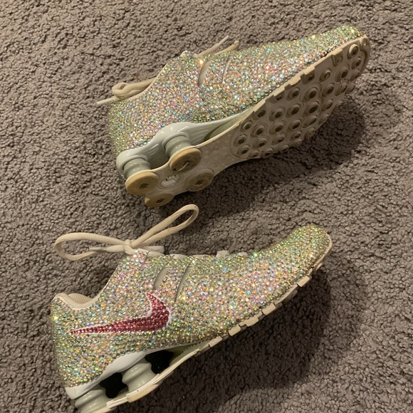 Nike SHOX Swarovski Crystal Rhinestone Diamond-Like Sneakers Shoes Gift Y2K sz 9 - Picture 9 of 9
